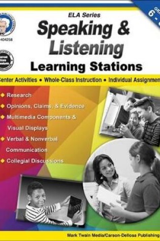 Cover of Speaking and Listening Learning Stations, Grades 6-8