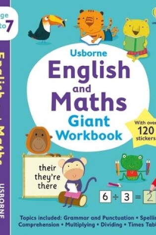 Cover of Usborne English and Maths Giant Workbook 6-7