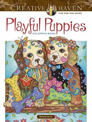 Book cover for Creative Haven Playful Puppies Coloring Book (Working Title)