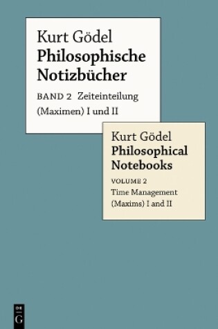 Cover of Zeiteinteilung (Maximen) I Und II / Time Management (Maxims) I and II