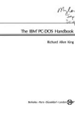 Cover of I. B. M. Personal Computer Disk Operating System Handbook