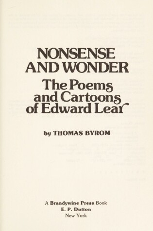 Cover of Nonsense and Wonder