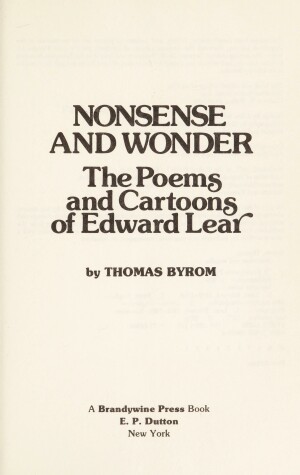 Book cover for Nonsense and Wonder