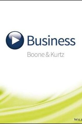 Cover of Business, 1e WileyPlus Print Companion