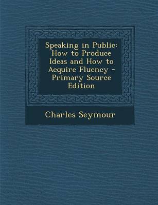 Book cover for Speaking in Public