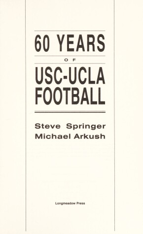 Book cover for 60 Years of Usc-UCLA Football