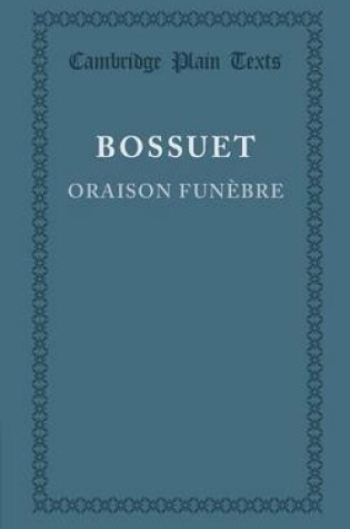 Cover of Oraison Funebre