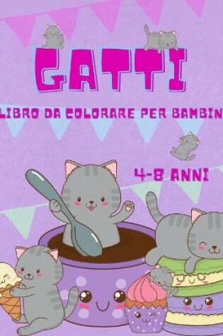 Cover of Gatto libro da colorare per bambini 4-8 anni