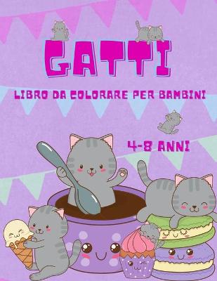 Book cover for Gatto libro da colorare per bambini 4-8 anni