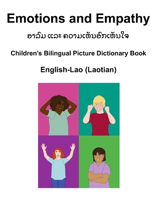 Book cover for English-Lao (Laotian) Emotions and Empathy Children's Bilingual Picture Dictionary Book