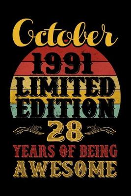 Book cover for October 1991 Limited Edition 28 Years Of Being Awesome