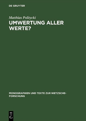 Book cover for Umwertung aller Werte?