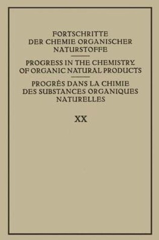 Cover of Fortschritte der Chemie Organischer Naturstoffe / Progress in the Chemistry of Organic Natural Products / Progres dans la Chimie des Substances Organiques Naturelles