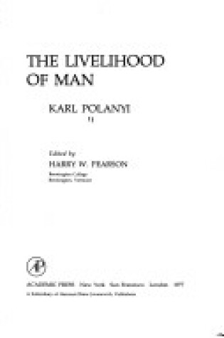 Cover of Livelihood of Man