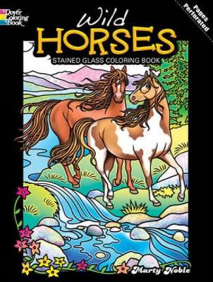 Book cover for Wild Horses Stained Glass Coloring Book