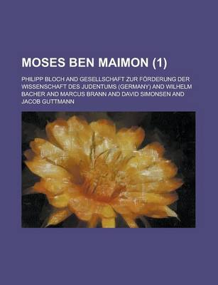 Book cover for Moses Ben Maimon (1)