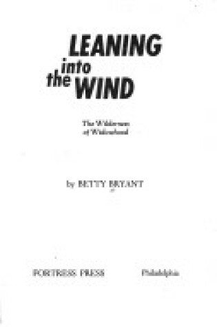 Cover of Leaning Into the Wind