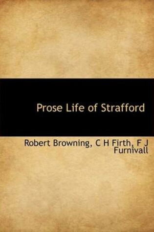 Cover of Prose Life of Strafford