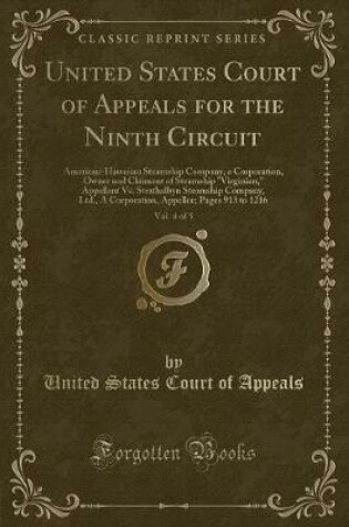 Cover of United States Court of Appeals for the Ninth Circuit, Vol. 4 of 5