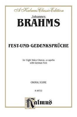 Cover of Fest-und Gedenkspruche, Op. 109