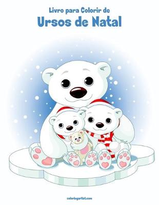 Cover of Livro para Colorir de Ursos de Natal