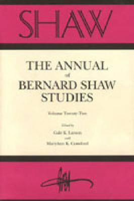 Book cover for Shaw Annual of B Shaw Studies Vol 22