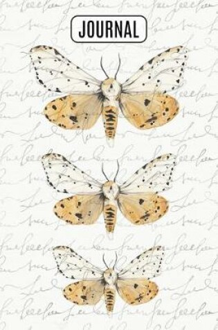 Cover of Lined Journal Notebook Watercolor Moths