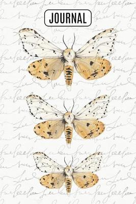 Cover of Lined Journal Notebook Watercolor Moths