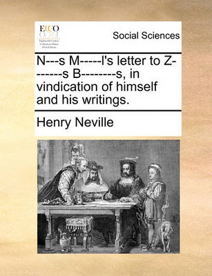 Book cover for N---s M-----l's letter to Z-------s B--------s, in vindication of himself and his writings.