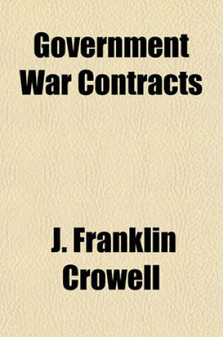 Cover of Government War Contracts