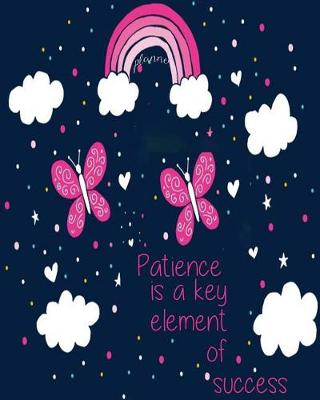 Book cover for planner patience is a key element of success