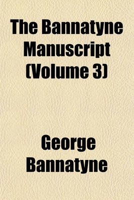 Book cover for The Bannatyne Manuscript Volume 2