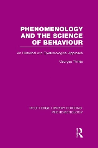 Cover of Phenomenology and the Science of Behaviour