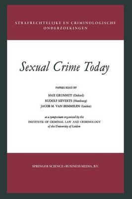 Cover of Sexual Crime Today