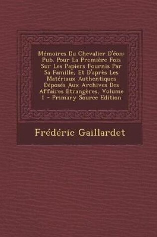 Cover of Memoires Du Chevalier D'Eon