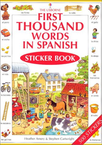 Book cover for First Thousand Words In Spanish Sticker Book
