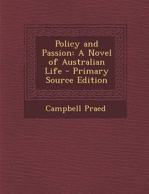 Book cover for Policy and Passion