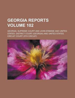 Book cover for Georgia Reports Volume 102