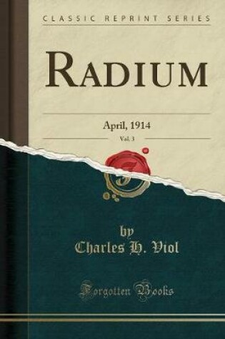 Cover of Radium, Vol. 3