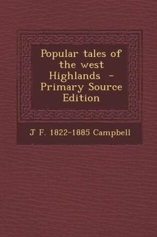 Cover of Popular Tales of the West Highlands