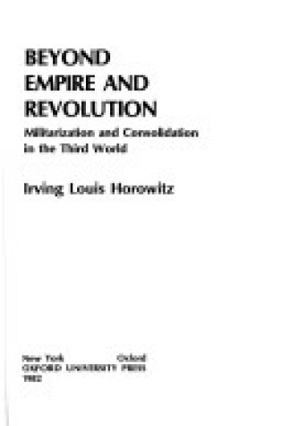 Cover of Beyond Empire and Revolution