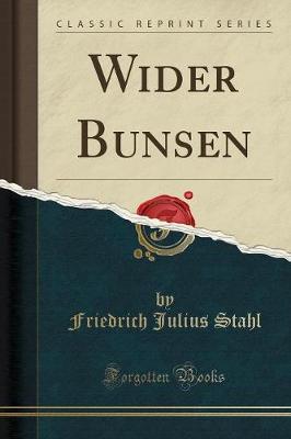 Book cover for Wider Bunsen (Classic Reprint)