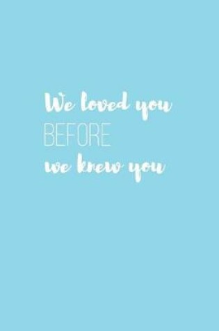 Cover of We Loved You Before We Knew You Adoption Journal