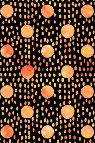 Cover of Bullet Journal Notebook Watercolor Spots and Dots Orange