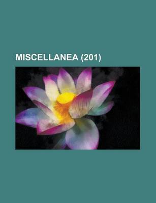 Book cover for Miscellanea (201)
