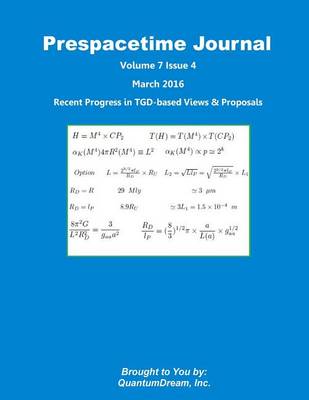 Cover of Prespacetime Journal Volume 7 Issue 4