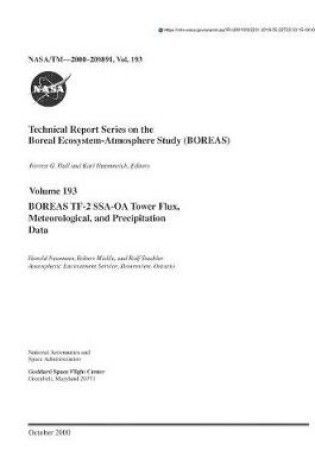 Cover of Boreas Tf-2 Ssa-OA Tower Flux, Meteorological, and Precipitation Data