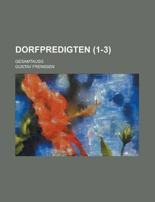 Book cover for Dorfpredigten; Gesamtausg (1-3)