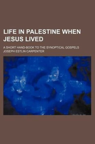 Cover of Life in Palestine When Jesus Lived; A Short Hand-Book to the Synoptical Gospels