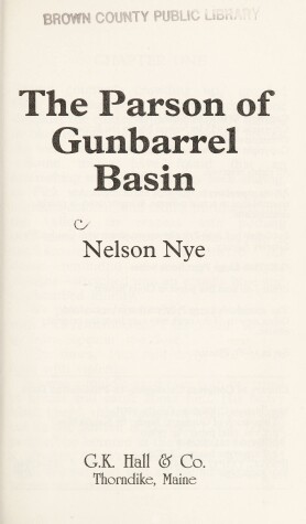 Cover of The Parson of Gunbarrel Basin